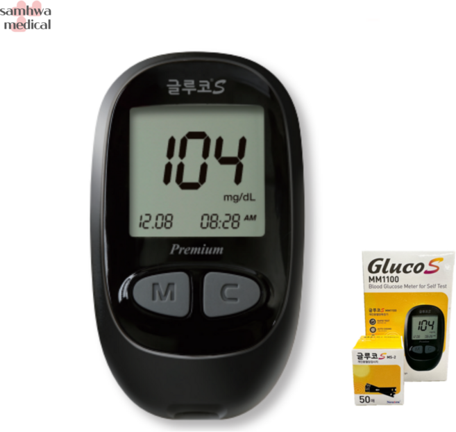노이텍헬스케어 글루코S 기계 혈당기 (혈당지 미포함), 1개, MM1100
