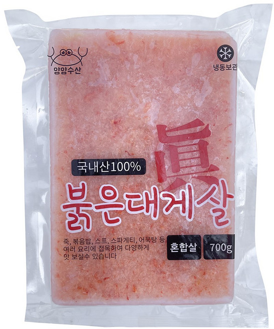 힘찬푸드 붉은대게살 파지 1kg (실중량 700g), 1개, 1kg(실중량 700g)