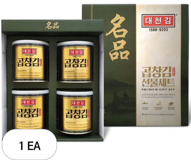 대천김 곱창 캔김 4p, 1세트