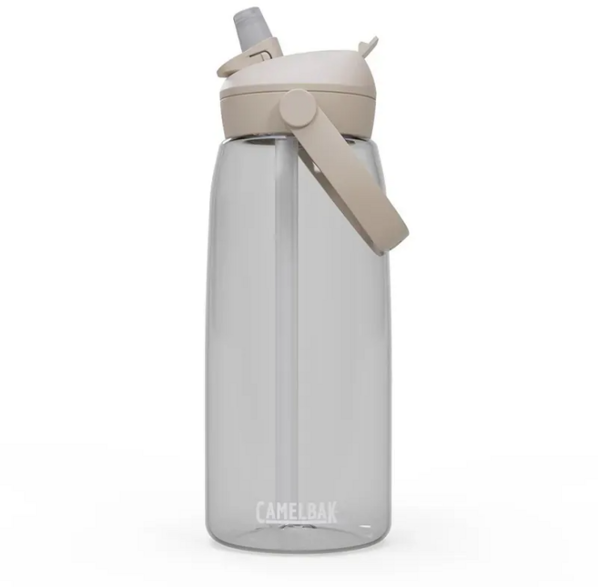 CAMELBAK 1000ml 多水吸管水瓶 RENEW 環保材質 x 防漏 x 翻蓋即飲 K.T.Tactical 鎧德戶外, 晶透白, 1個