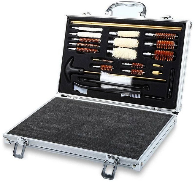 총기손질도구 총 청소 키트 산탄 라이플 개대 꼬질대범용, 1개, 블랙