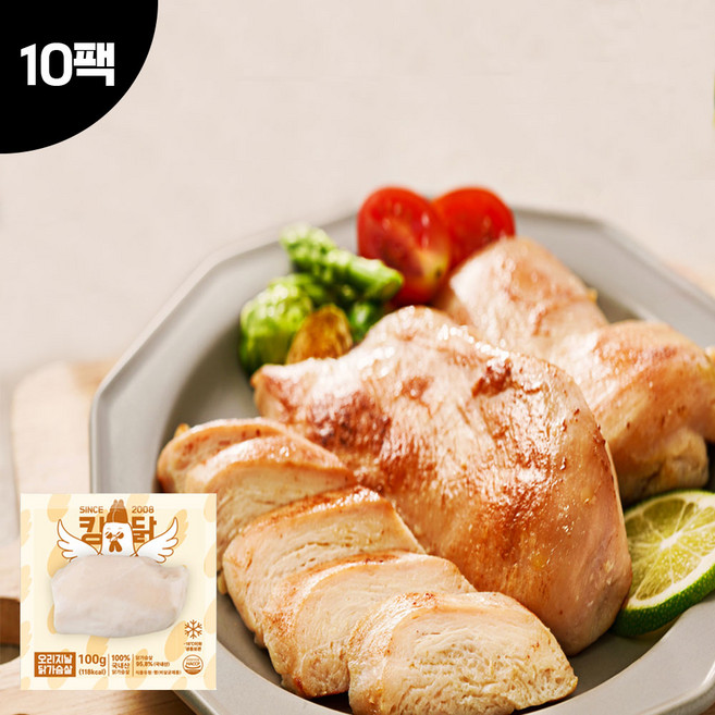 킹닭 오리지날 닭가슴살 100g x 10팩 냉동 닭가슴살 스팀 닭가슴살 스테이크, 10개