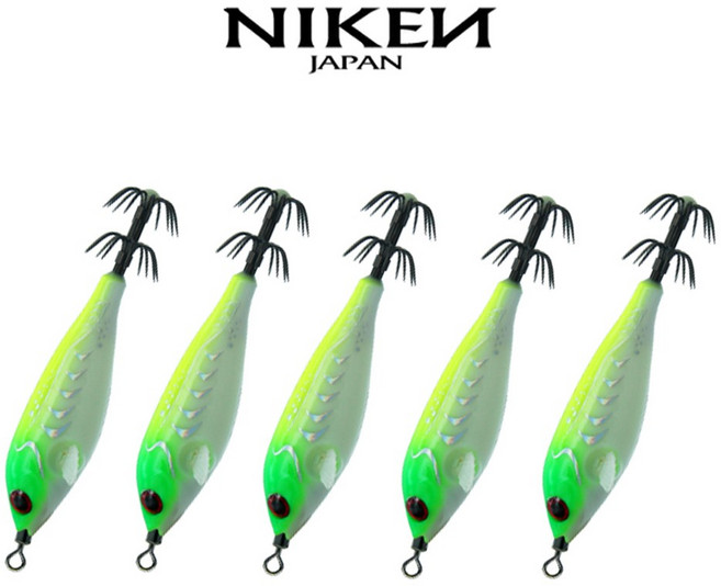 니켄 이카키드 63 5개1세트 쭈꾸미 갑오징어 에기 케이무라 미니 레이저 수평 스몰에기 문어 왕눈이, 1세트, 4.5g, 01_멜론-5개