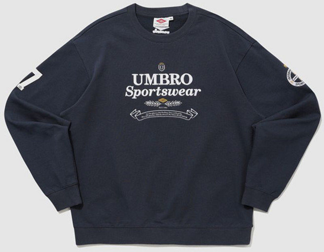 엄브로 헤리티지 브리티시 캐주얼 쭈리 맨투맨 네이비 UQ111CFS21