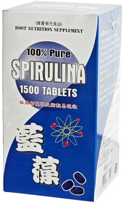 100% 純藍藻錠 1500 錠 營養補充食品, 2g, 1500個