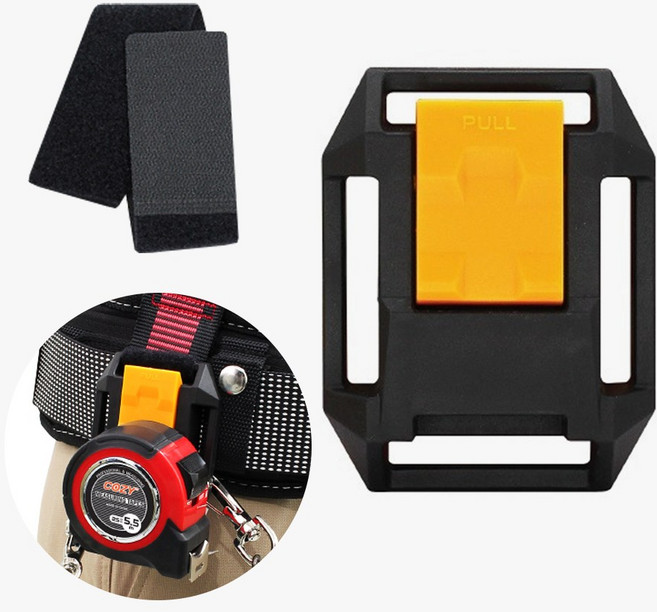 코지 줄자홀더 CZ-MTH 벨트홀더 줄자거치기 벨크로 클립걸이 69x86mm, 1개