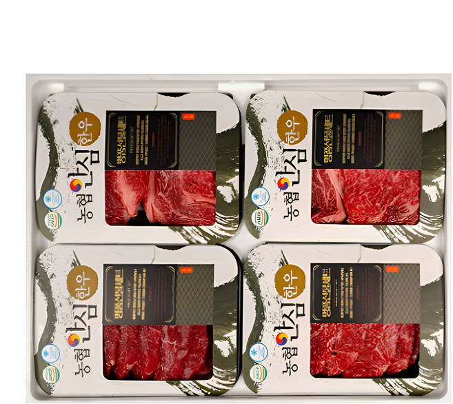 [명가한우] 1++ 명품 농협 한우선물세트 1.2kg 구이용 냉장 (등심 채끝 안심 살치) (투뿔 프리미엄 세트), 2박스