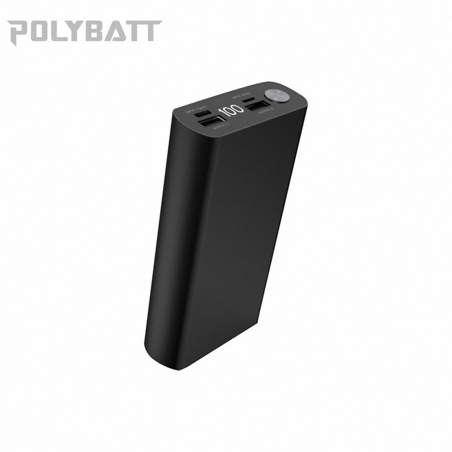 POLYBATT SP206-30000 鋁合金超大容量行動電源 BSMI認證, 黑色
