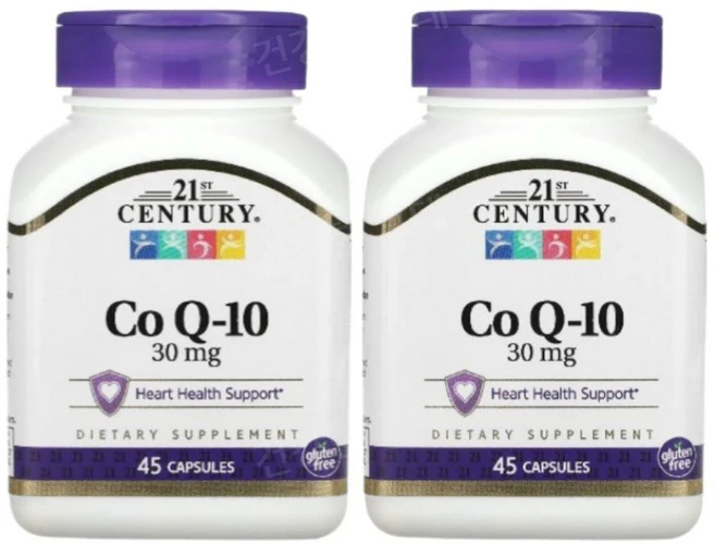 21세기센추리 CoQ10 코엔자임큐텐 30mg 45캡슐 2개 코큐텐 10 유비퀴논, 45정 - 쿠팡