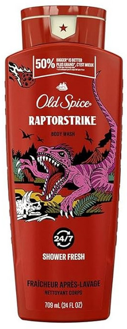 OLD SPICE 올드 스파이스 BODY WASH RAPTORSTRIKE 24oz / 709ml 바디 워시 바디 소프 맨즈 향기 랩터 스트라이크 OSS 일본어 표기 라벨 부착, 1