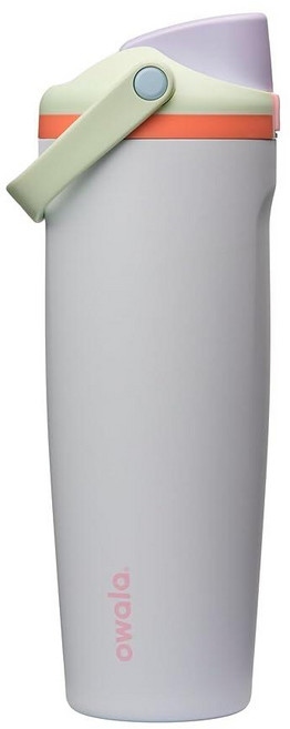 Owala FreeSip Sway 단열 스테인리스 스틸 물병 양방향 빨대 및 버킷 손잡이 여행 학교 스포츠용 887.2ml(30온스) BPA 프리 누출 방지 데, 비치 하우스