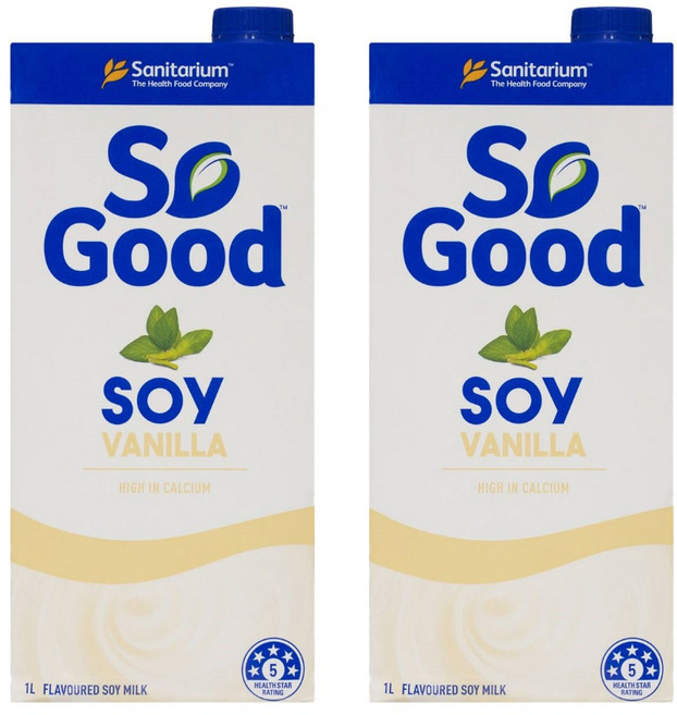 새니태리움 쏘 굿 롱 라이프 바닐라맛 소이 밀크 Sanitarium So Good Vanilla Bliss Soy Milk, 2개, 1L