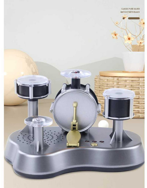 미니 핑거 드럼 손가락 터치 연주 진동 전자 악기 소형 키덜트 휴대용, 1개, 1. 드럼 세트 (배터리 미포함)