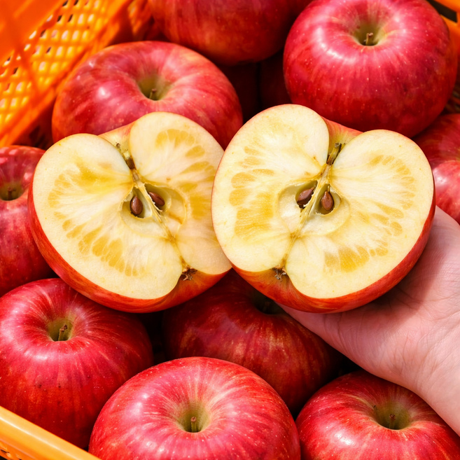 [반값특별가] 지리산 통으로먹는 꿀넣은 햇 장수 사과 부사 5KG 대과, 1박스