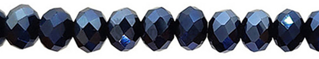 네이비 크리스탈 멀티컷 라운드 볼 비즈 3mm 1줄 원석, 단품, 1개