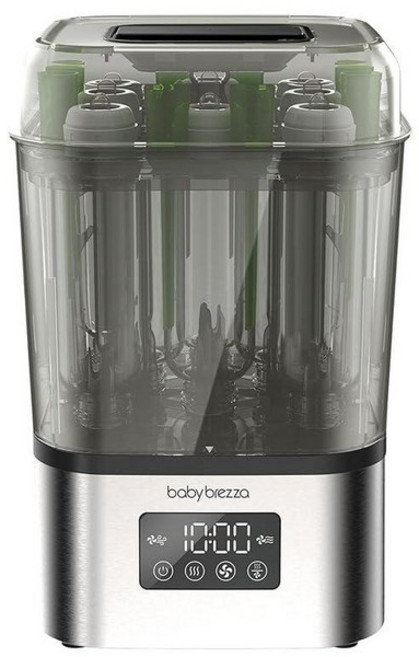 Baby Brezza 10분 SuperQuick 병 살균기 + 건조기 - 대형 8병 용량 - 스팀 소독 - 모든 병에 범용 핏: 플라스틱 + 유리 + 젖꼭지 + 유축기 부품, SuperQuick Sterilizer & Dryer