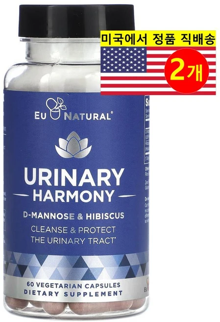 Eu Natural HARMONY Urinary 60 베지테리언 캡슐, 2개, 60정 - 쿠팡