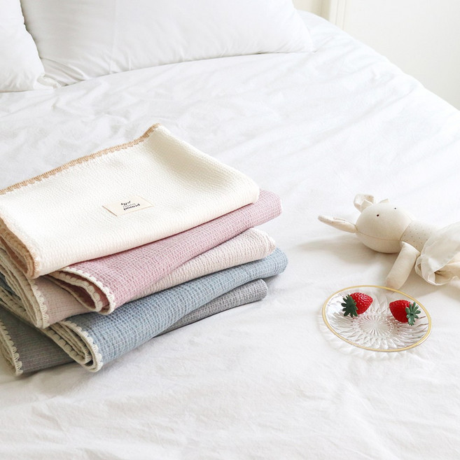 피넛버터젤리 NEW 모달 누빔 삼중직 블랭킷 5컬러 아기담요 쇼파블랭킷