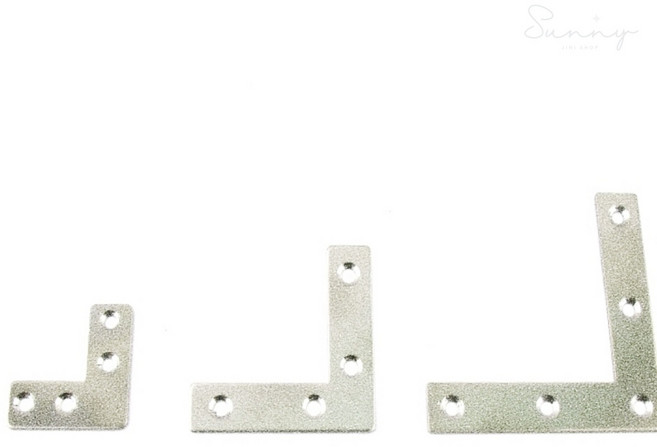 옥이드림 평철 ㄱ자 1.3T 가구보강 ㄱ자철물 목재조인트, 60x60x15/1.3T/CB