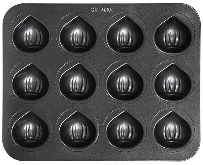 밤마들렌틀 도토리 모양 밤팬 밤틀 밤 쉐프메이드 몰드 쿠키틀 WK9876-란코 케이크 틀