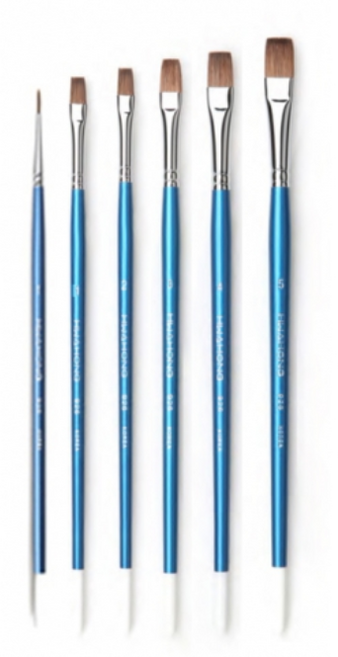 화홍 구성붓 디자인붓 926 6본조 세트 926F-6/납작붓