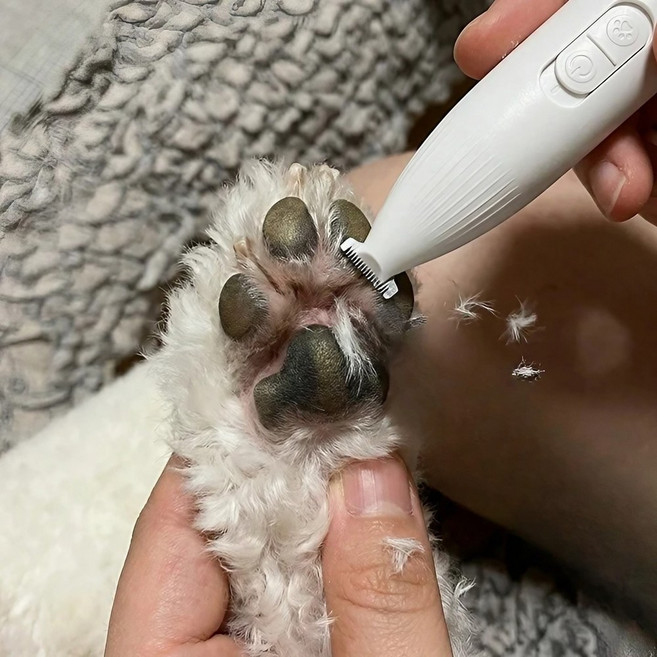 강아지 발바닥 바리깡 미용 무선 애견 발털깎이 미용기구 아임펫벳, 화이트20mm_와이드, 1개