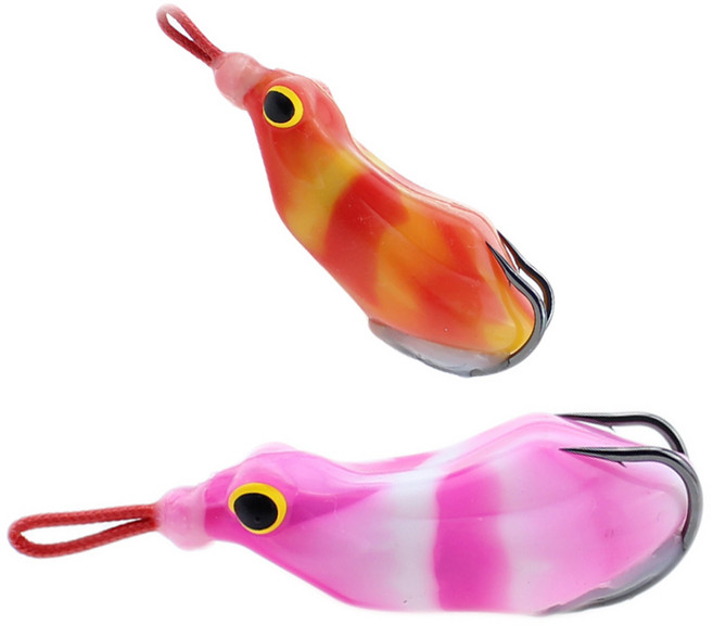 (행운을파는낚시) 날아라 프로그 탑워터 포퍼 프로그웜 개구리웜 메기 배스 가물치, 04. 레드, 1개, 12g