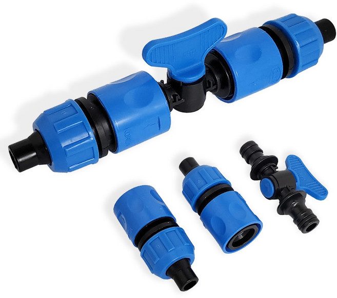 코텍 (원터치)호스중간밸브 W9977 급수 호스연결 개폐, 1개