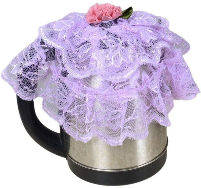 커피포트 밥솥 카페 레이스 덮개 다용도 먼지 천 가리개, 퍼플