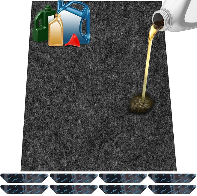 ToLanbbt Garage Floor Mat 7.5' x 8.4' Oil Spill for Under Car Driveway Drip Pad with 8P Tapes 생활