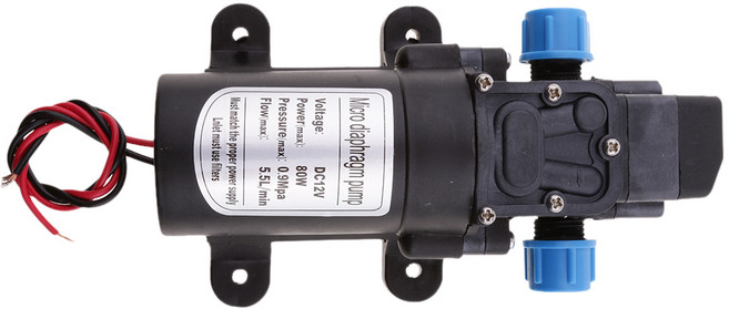 STK 직류 12V 80w 모터 고압 다이어프램 물 자체 프라이밍 펌프 5.5l / min b, 1개