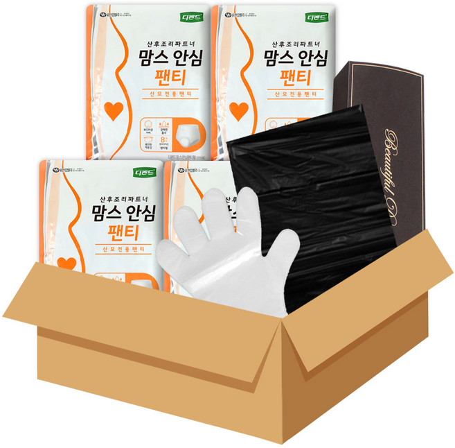 디펜드 맘스 산모팬티 8개 4팩 산모용기저귀 위생케어 세트, 중형, 4세트, 8매입