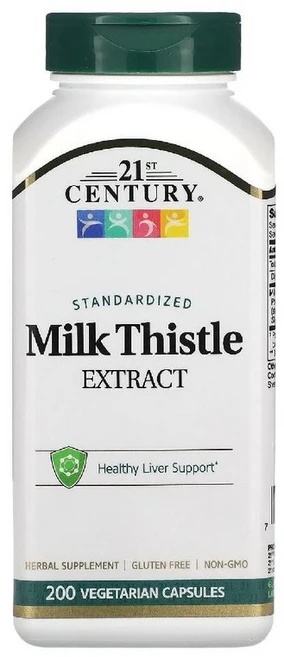 21st Century 표준화 밀크시슬 추출물(Standardized Milk Thistle Extract) 175mg 베지 캡슐 200정, 1개 - 쿠팡