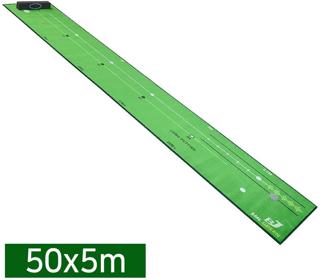 비제이 투그린홀 30m 롱퍼팅 연습 골프 퍼팅연습기 퍼터매트 50x5m, 1개