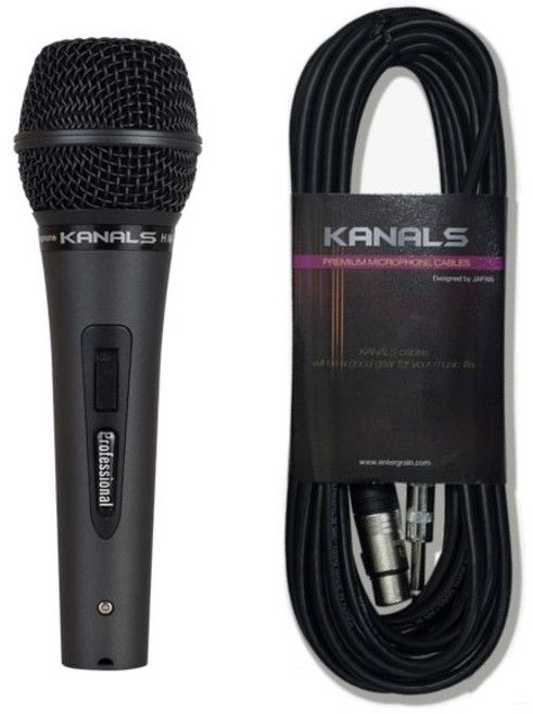카날스 BKD-101+10M케이블(55잭) 핸드마이크 BKD101 유선 다이나믹마이크 보컬/강의용마이크 사회자마이크