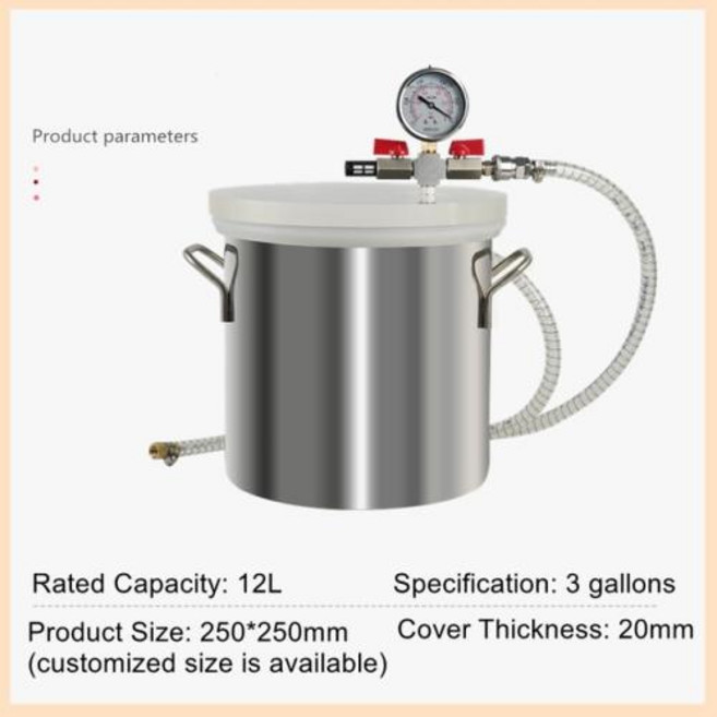 탈포기 진공 레진 실리콘 거품 제거 배럴 박스 탱크 산업용 방울 실리카 겔 펌프 에폭시 송진 실험 장비, 3) 베이지, 1개