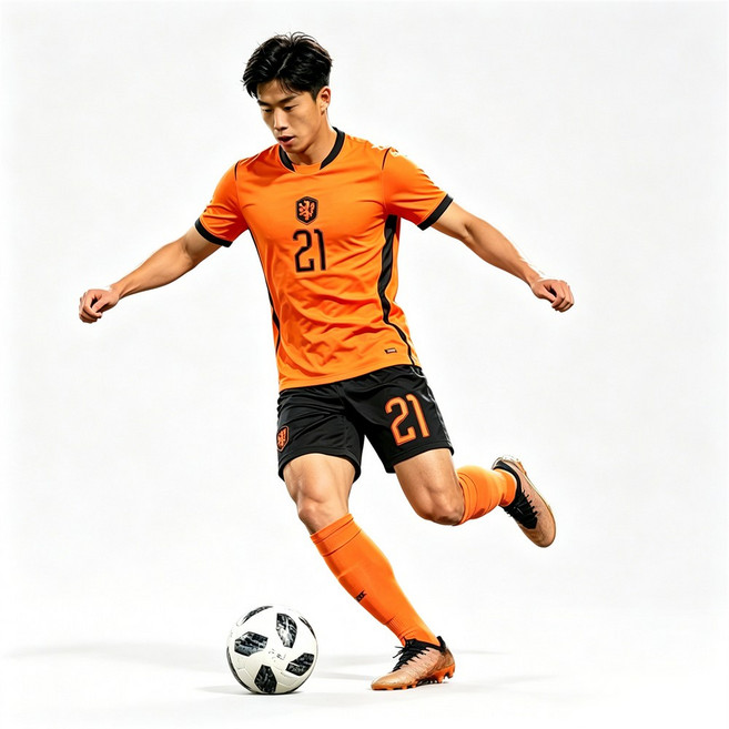 Vezri 2026 월드컵 네덜란드 홈 유니폼 4번 10번 21번 축구복 세트 치어리더 응원복