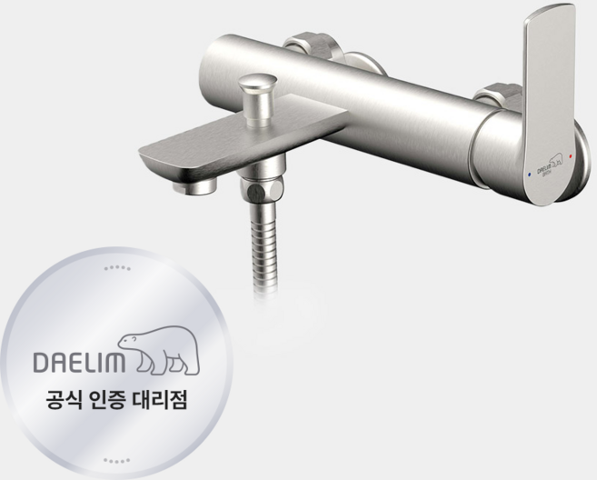 DL-B2312SN 대림바스 샤워욕조수전 스텐 무광 니켈도금 DL-B2312, 1개, 무광 니켈