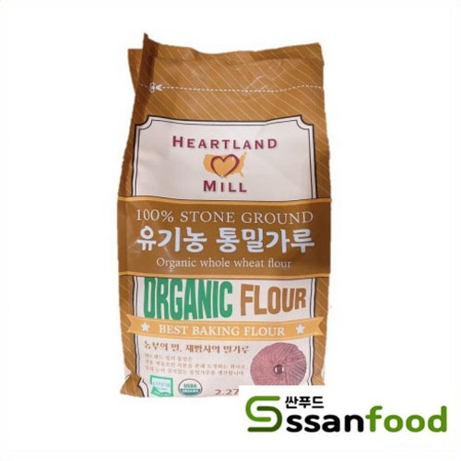 유기농 통밀가루 2.268kg / 미국산 통밀, 2.27kg, 1개