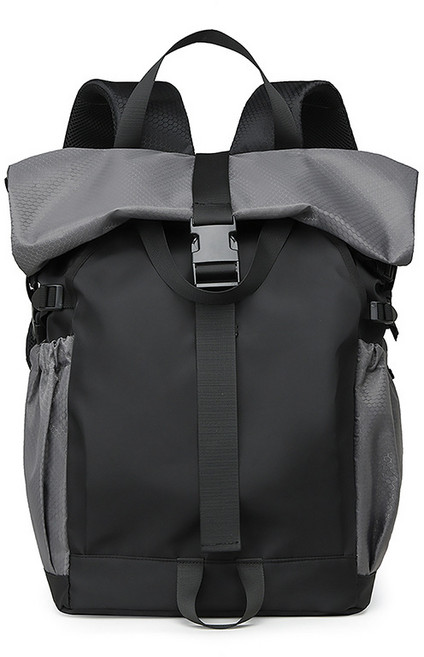 HIP 輕量透氣運動後背包 多隔層收納, 深灰色, 1個