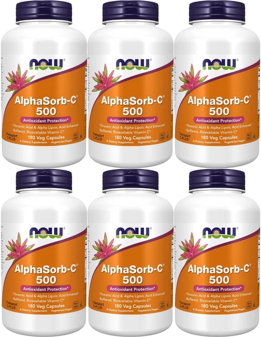 나우푸드 알파소브 C 500 베지캡슐, 6개, 180정 - 쿠팡