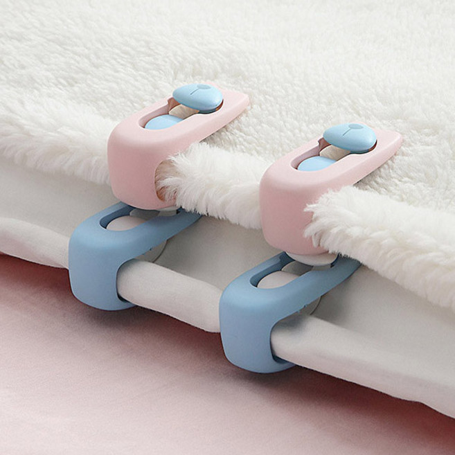 곰돌이 침대보 고정클립 12P, 12개, 화이트