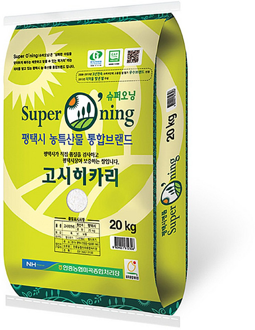 안중농협 특등급 슈퍼오닝 고시히카리, 20kg, 1개