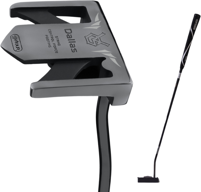 지브이투어 달라스 스스로 서있는 블랙 퍼터 말렛 자립형 골프채, 34도, R