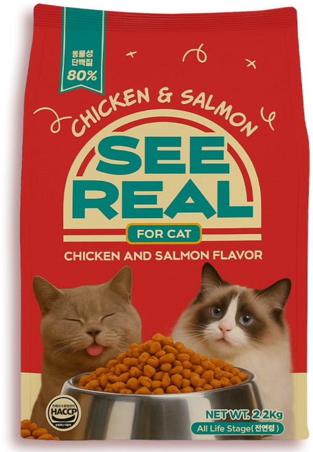 도그마루 X 펫하모니 먼치킨분양 고양이입양 NON GMO 슈퍼푸드 씨리얼사료, 2.2kg, 1개, 닭+연어