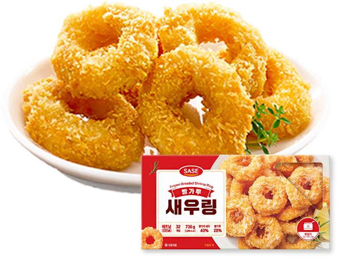 사세 빵가루 새우링 736g 32개입