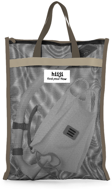 hijji 숏핀가방 스노클백 다용도 수영 메쉬백 히지 샤워박스 오리발보관, 블랙블루