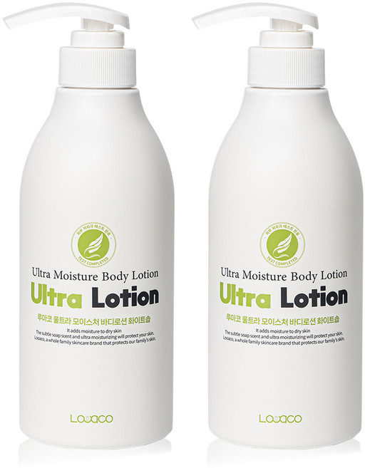 루아코 울트라 모이스처 유아 고보습 바디로션, 2개, 500ml