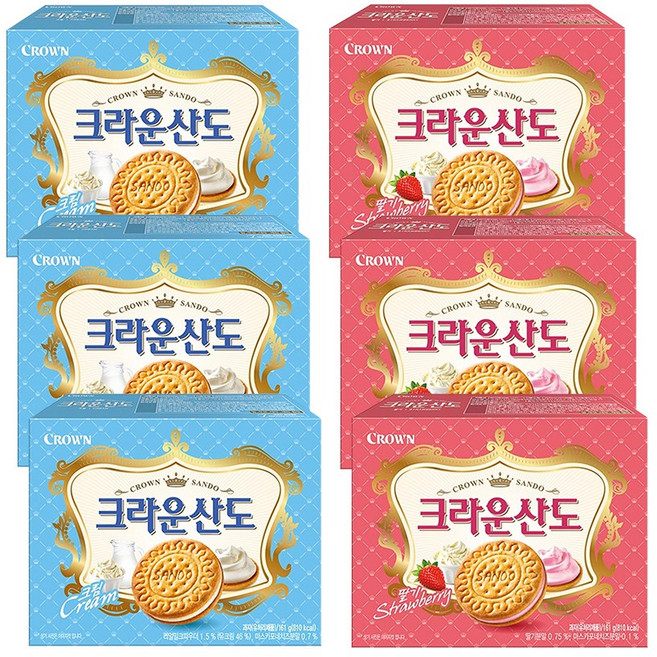 크라운산도크림 161g 크라운산도딸기 161g, 322g, 3세트
