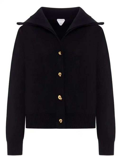 보테가 베네타 pointed-collar cardigan